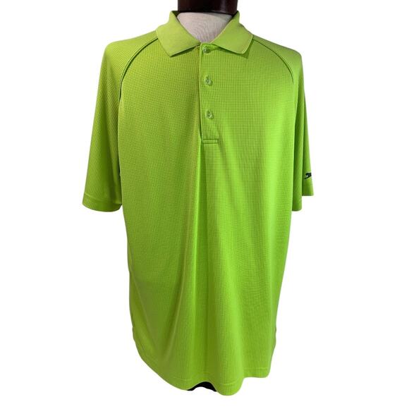 XL Slazenger Mens Polo Golf Shirt Short Sleeve Lime Green - Picture 2 of 9